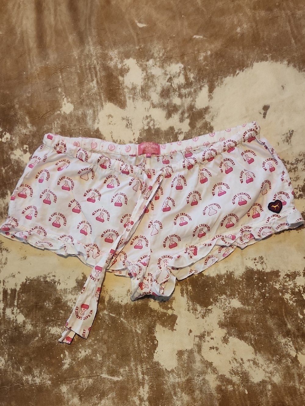 Y2k Pink VS We Have Chemistry Sleep Shorts. L